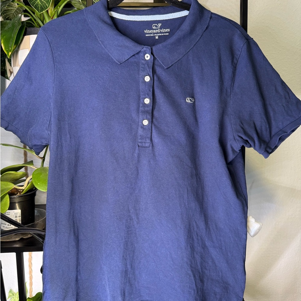 Vineyard Vines Navy Blue Cotton Blend Shirt